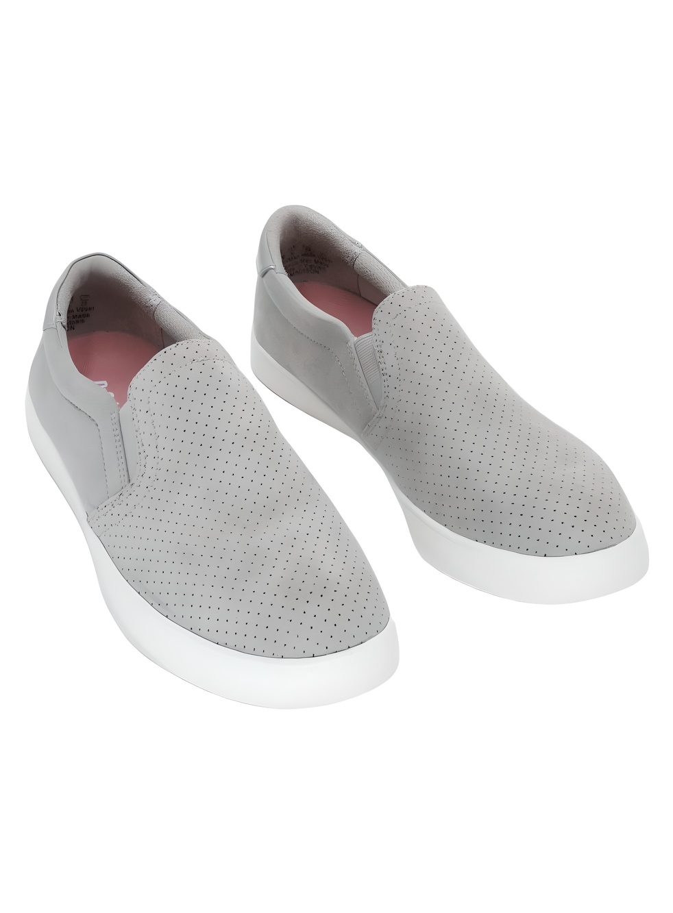 Dr. Scholl's Madison Grey Cloud Microfiber Perforated Slip On Sneakers Size 8.5W